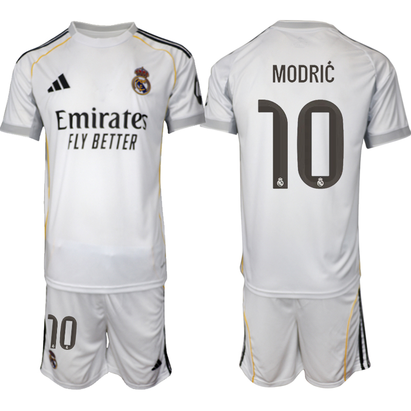 Men 2025-2026 Club Real Madrid home white 10 Soccer Jersey 01
